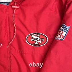Vintage 90s Starter San Francisco 49ers Jacket Full Zip Hooded Size Medium NFL