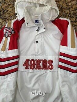 Vintage 90s Style San Francisco forty niners starter pullover jacket 75 #FTTB