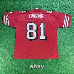 Vintage Adidas Terrell Owens #81 San Francisco 49ers NFL Football Jersey Sz L