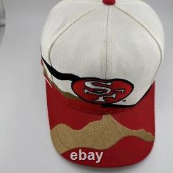 Vintage Apex One San Francisco 49ers Adjustable Snapback Hat Wave Splash White