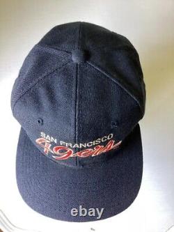 Vintage Black San Francisco 49ers wool SnapBack Hat Cap Rare