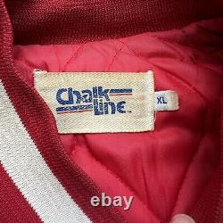 Vintage Chalk Line Gold San Francisco 49ers Satin Jacket Coat NFL XL RARE