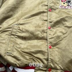 Vintage Chalk Line Gold San Francisco 49ers Satin Jacket Coat NFL XL RARE