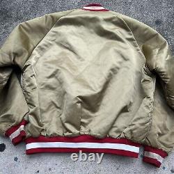 Vintage Chalk Line Gold San Francisco 49ers Satin Jacket Coat NFL XL RARE