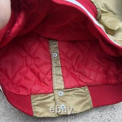 Vintage Chalk Line Gold San Francisco 49ers Satin Jacket Coat NFL XL RARE