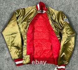 Vintage Chalk Line New With Tag Gold San Francisco 49ers Youth Satin Jacket XL