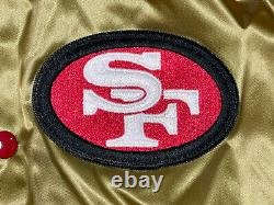 Vintage Chalk Line New With Tag Gold San Francisco 49ers Youth Satin Jacket XL
