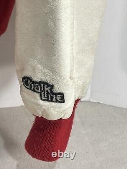 Vintage Chalk Line San Francisco 49ers Red White Wool Leather Jacket Size Large