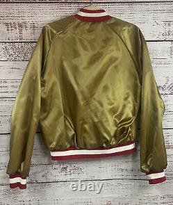 Vintage Chalk Line San Francisco 49ers Satin Gold NFL Jacket Made In the USA LG