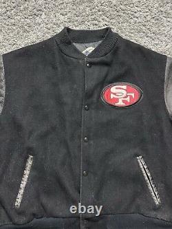 Vintage Chalk Line San Francisco 49ers Wool Leather Varsity Jacket Men's XL