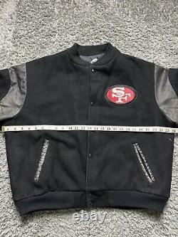 Vintage Chalk Line San Francisco 49ers Wool Leather Varsity Jacket Men's XL