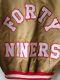 Vintage Chalk Line San Francisco Forty Niners 49ers Gold Satin Jacket Size XXL