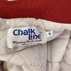 Vintage Chalk Line Size M San Francisco 49'ers NFL Football Varsity Jacket Red