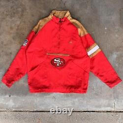 Vintage Early 90s San Francisco 49ers Apex One Light Pullover Jacket Size Large