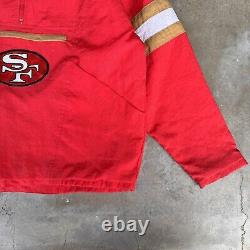 Vintage Early 90s San Francisco 49ers Apex One Light Pullover Jacket Size Large