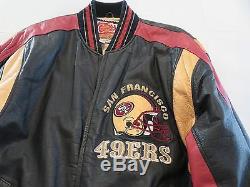 Vintage G-III & Carl Banks Men's LARGE Leather San Francisco 49ers Jacket