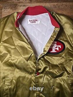 Vintage Locker Line San Francisco 49ers Gold Satin Jacket Size Large Never Worn