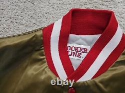 Vintage Locker Line San Francisco 49ers SF Gold Satin Jacket Size Large