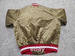 Vintage Locker Line San Francisco 49ers SF Gold Satin Jacket Size Large