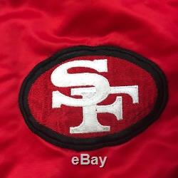 Vintage Men's 80's San Francisco 49ers Starter Satin Red Jacket Sz L NFL