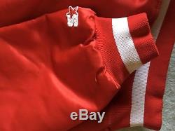 Vintage Mens SAN FRANCISCO 49ERS Starter Satin Red Bomber Jacket NFL
