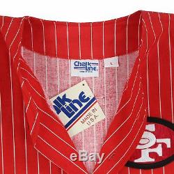 Vintage NEW San Francisco 49ers Niners Pinstripe Jersey by Chalk Size L
