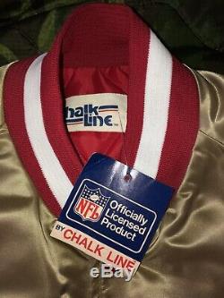Vintage NFL Chalk Line Satin Jacket San Francisco 49ers sz XL, NWT, Starter