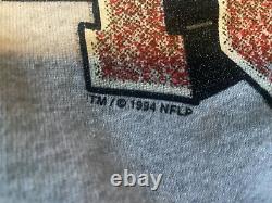 Vintage NFL Flintstones Crewneck Sweater San Francisco 49ers Grey SIZE L RARE