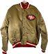 Vintage NFL SAN FRANCISCO 49ERS PRO LINE STARTER SATIN BOMBER JACKET XL GOLD