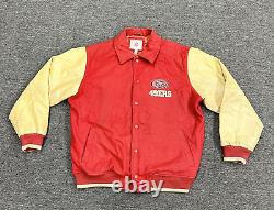 Vintage NFL San Francisco 49ers Football Wool/Faux Leather Varsity Jacket L