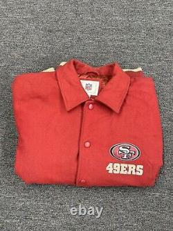 Vintage NFL San Francisco 49ers Football Wool/Faux Leather Varsity Jacket L