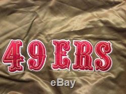 Vintage NFL San Francisco 49ers Gold Satin Starter Jacket- Men s L