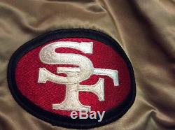 Vintage NFL San Francisco 49ers Gold Satin Starter Jacket- Men s L