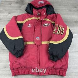 Vintage NFL San Francisco 49ers Logo Athletic Zip Jacket Hooded YOUTH Size Large