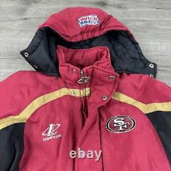 Vintage NFL San Francisco 49ers Logo Athletic Zip Jacket Hooded YOUTH Size Large