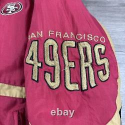 Vintage NFL San Francisco 49ers Logo Athletic Zip Jacket Hooded YOUTH Size Large