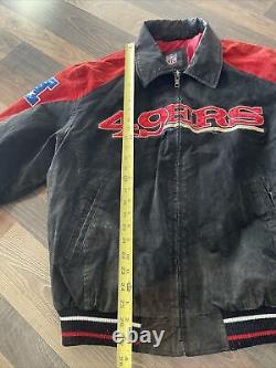 Vintage NFL San Francisco 49ers Suede Leather Jacket Size XL-Read