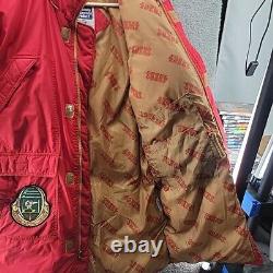 Vintage NFL San Francisco 49ers Triple F. A. T Goose Down Parka Coat Large 90s