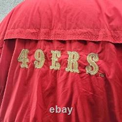 Vintage NFL San Francisco 49ers Triple F. A. T Goose Down Parka Coat Large 90s