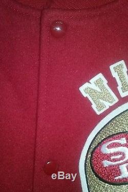 Vintage NFL XL S. F. 49ers Chalk Line Jacket Beautiful Wool Patches
