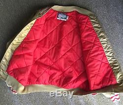 Vintage RARE San Francisco 49ers Stahl Urban satin jacket gold Sz XXL