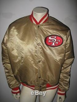 Vintage REVERSIBLE SAN FRANCISCO 49ers Starter Satin Jacket Size LARGE