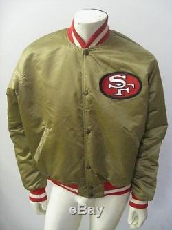 Vintage REVERSIBLE SAN FRANCISCO 49ers Starter Satin Jacket Size LARGE