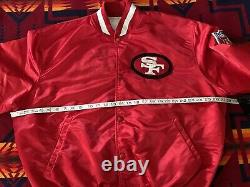 Vintage Red San Francisco 49ers Pro Chalk Line Starter Style Satin Jacket XL