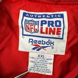 Vintage Reebok Pro Line San Francisco 49ers Red V-Neck Pullover Mens Size 2XL