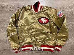 Vintage Reversible San Francisco 49ers Starter Jacket Black Gold Satin Bomber S