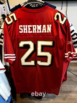 Vintage Richard Sherman Authentic Reebok Jersey Size XL San Francisco 49ers