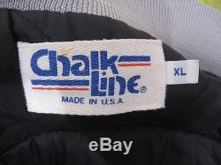 Vintage SAN FRANCISCO 49ers CHALK LINE Jacket Two Tone Black RARE Size XL