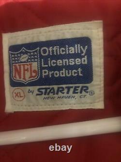 Vintage STARTER NFL San Francisco 49ers 80's 90's Gold Satin Jacket XL
