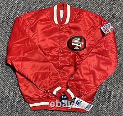 Vintage STARTER NFL San Francisco 49ers Red 80's 90's Satin Jacket Large NWT